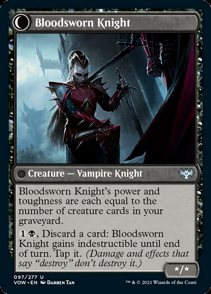 VOW-097 - Bloodsworn Squire // Bloodsworn Knight - Non Foil - NM