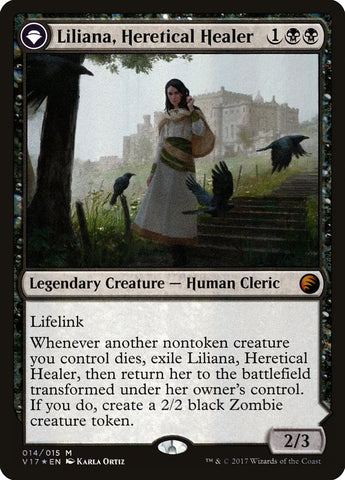 V17-014 - Liliana, Heretical Healer // Liliana, Defiant Necromancer - Foil - NM