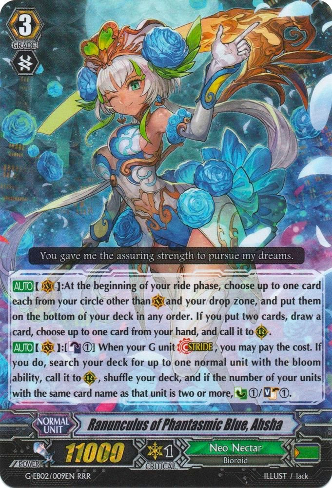 Ranunculus of Phantasmic Blue, Ahsha (G-EB02/009EN) [The AWAKENING ZOO]