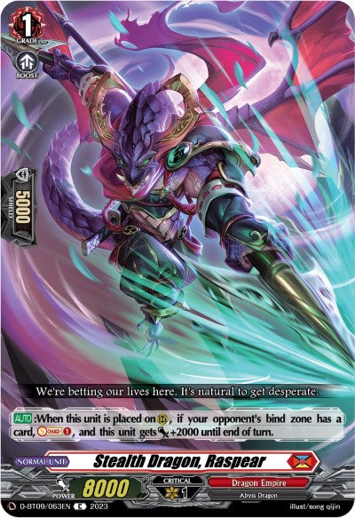 Stealth Dragon, Raspear (D-BT09/063EN) [Dragontree Invasion]