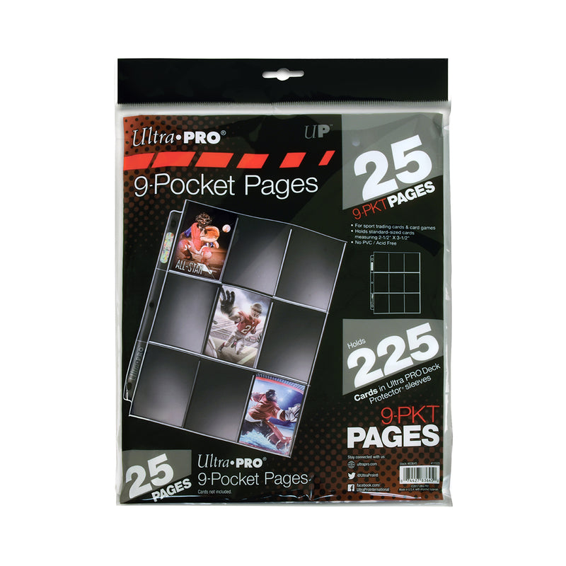 Ultra PRO: 9-Pocket Pages - Silver Series (3-Holes / 25ct)