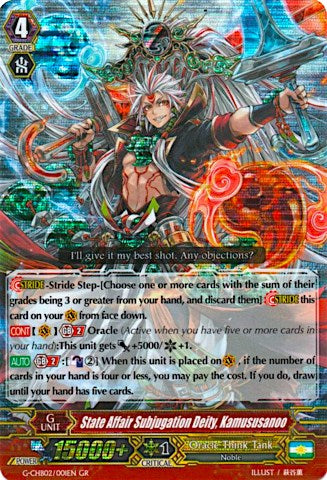 State Affair Subjugation Deity, Kamususanoo (G-CHB02/001EN) [We ARE!!! Trinity Dragon]