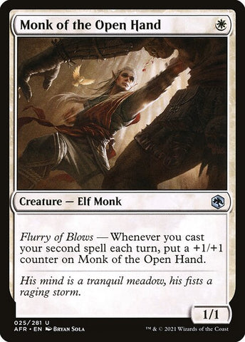 AFR-025 - Monk of the Open Hand - Non Foil - NM