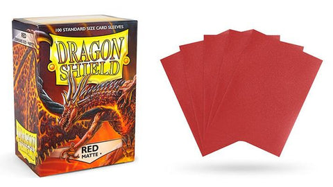 Dragon Shield - Standard Matte: Red - 100ct. Card Sleeves