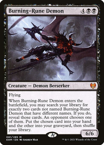 KHM-081 - Burning-Rune Demon - Non Foil - NM