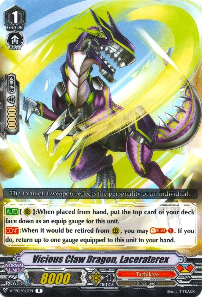 Vicious Claw Dragon, Laceraterex (V-EB01/022EN) [The Destructive Roar]