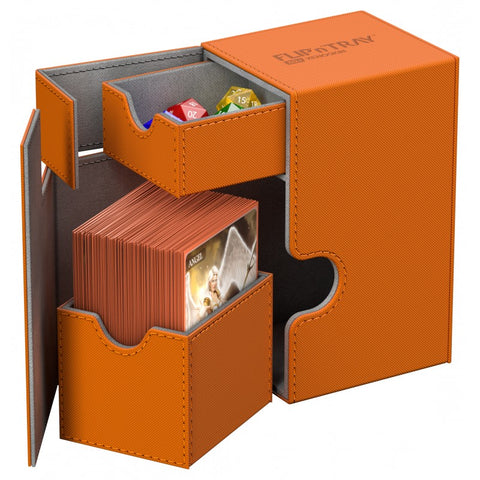 Ultimate Guard 80 Twin Flip Tray Xenoskin Deck Case - Orange