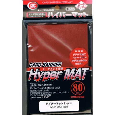 KMC Sleeves (80ct) - Small Size - Hyper Mat Red