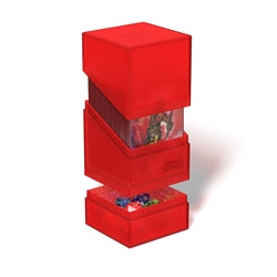 UG - Boulder 'n' Tray: Red/Ruby - 100+ Deck Box
