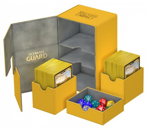 Ultimate Guard 160 Twin Flip Tray Deck Case - Yellow